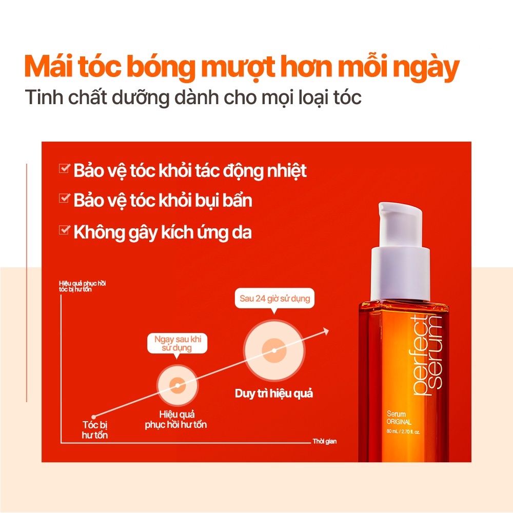 Tinh chất mise en scene Perfect Serum Original 80ml giúp tóc chắc khỏe, phục hồi hư tổn