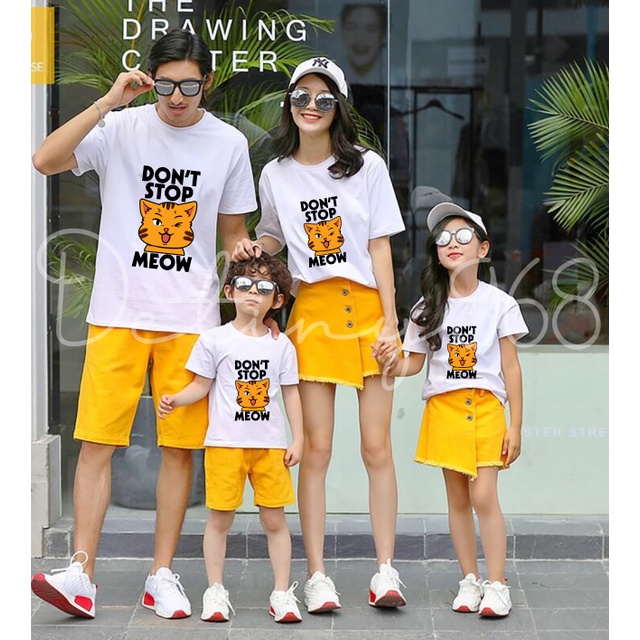ÁO THUN GIA ĐÌNH NAM NỮ VẢI XỊN COTTON 100% CO GIÃN 4 CHIỀU MÀU TRẮNG ĐEN ĐỎ VÀNG NGHỆ - ÁO TẾT 2023