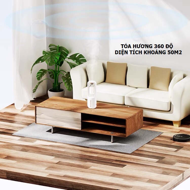 Máy xông tinh dầu tự động, sạc USB, Pin 1500mah,khuếch tán hương thơm, sạc 2 tiếng, 5 mùi hương đặc biệt