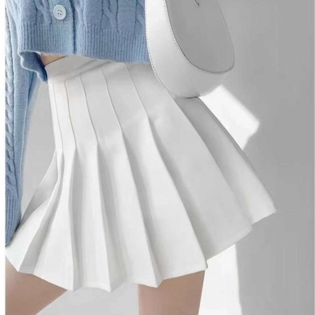 Chân váy xòe ngắn PHUONGMOON, chân váy xếp ly khóa cạnh có quần lót trong hàng dày dặn loại 1