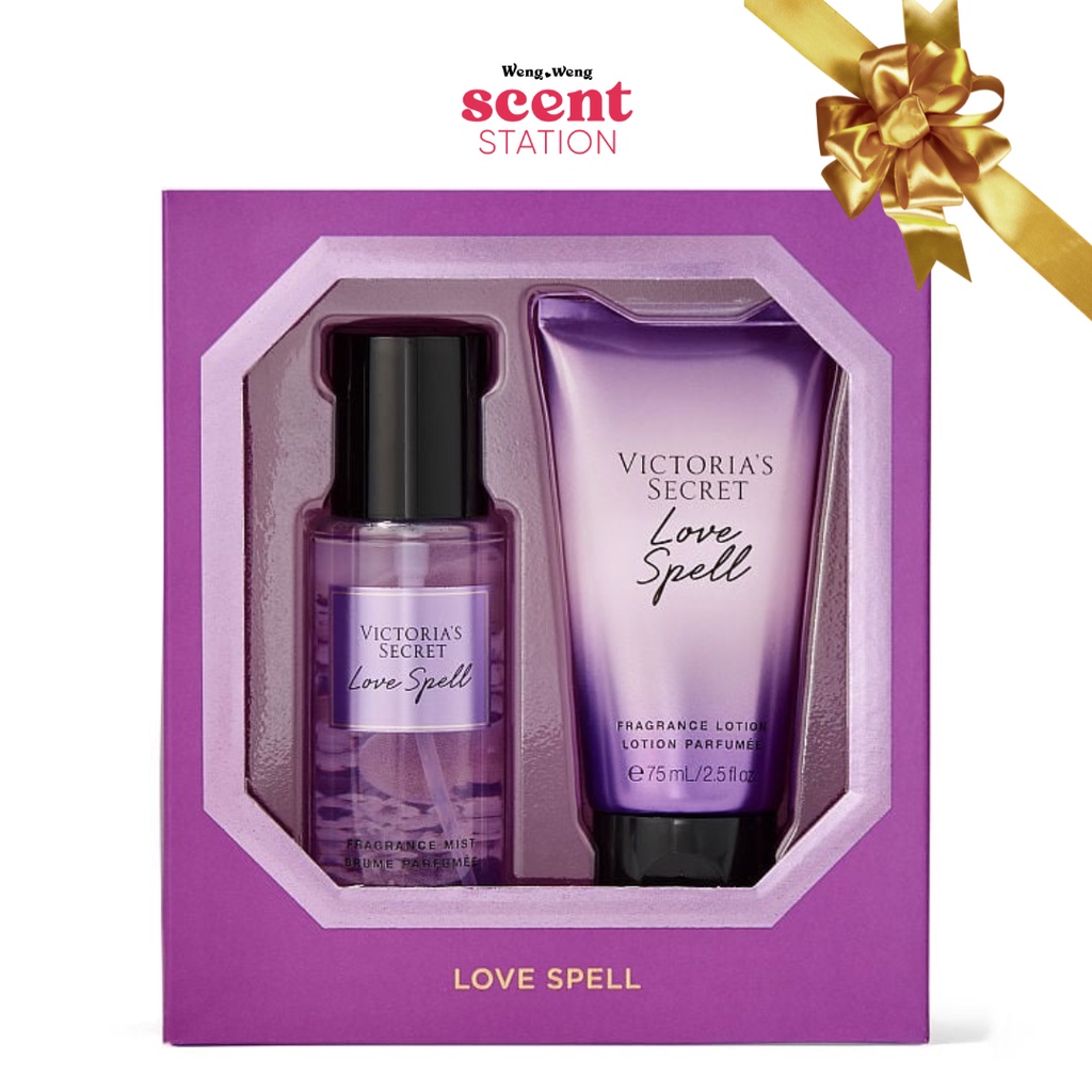 Giftset Victoria’s Secret Bodymist + Body Lotion 75ml mùi Love Spell