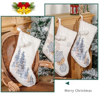Tất giáng sinh trang trí, tất đựng kẹo quà noel treo cây thông