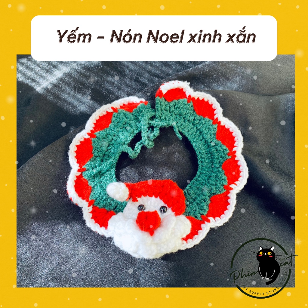 Vòng cổ giáng sinh cho mèo - vòng cổ yếm giáng sinh noel cho chó mèo |