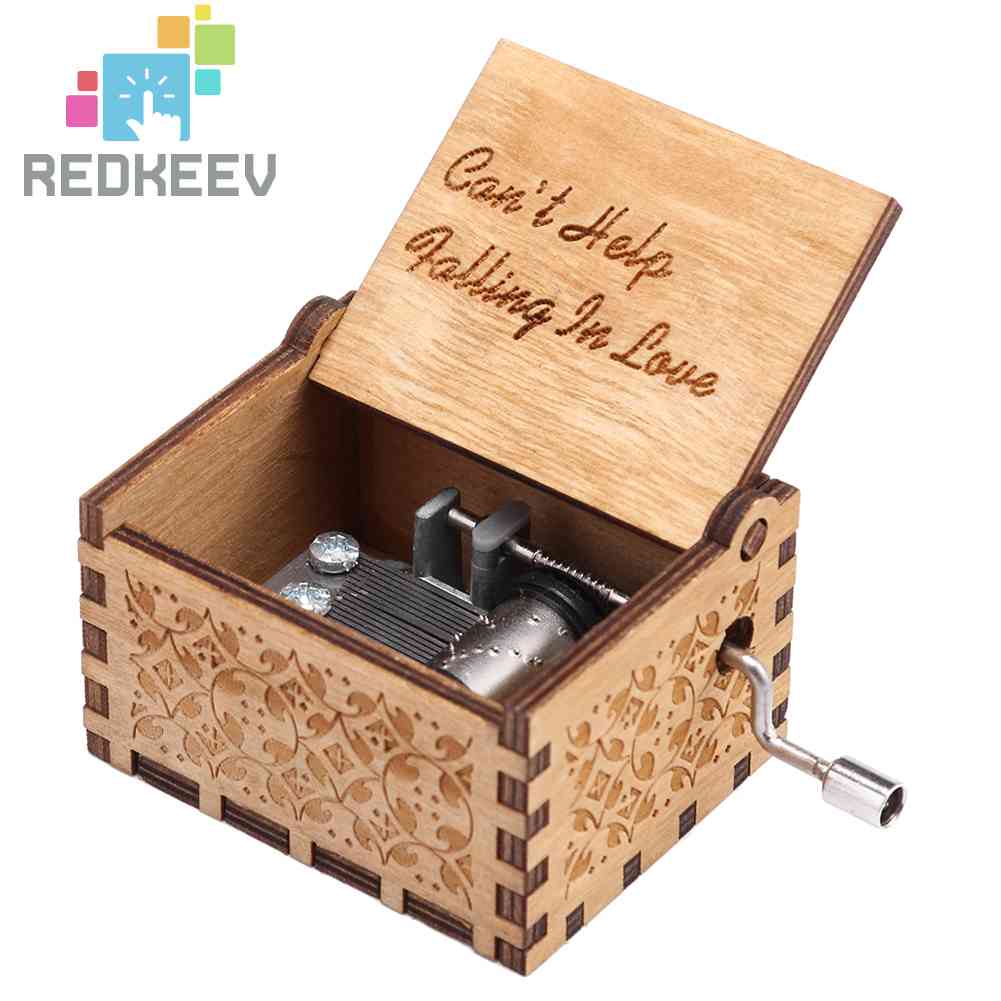 Hộp Nhạc Chạm Khắc Thủ Công Chủ Đề Lãng Mạn Trang Trí Sinh Nhật