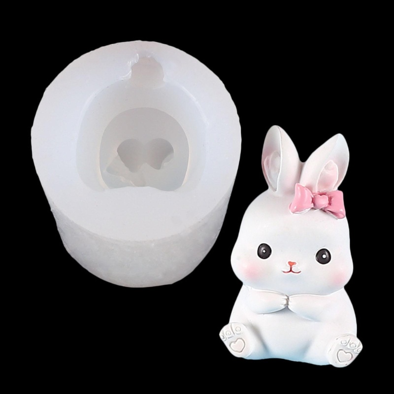 Khuôn Silicone Làm Nến Hình Thỏ Phục Sinh 3D DIY