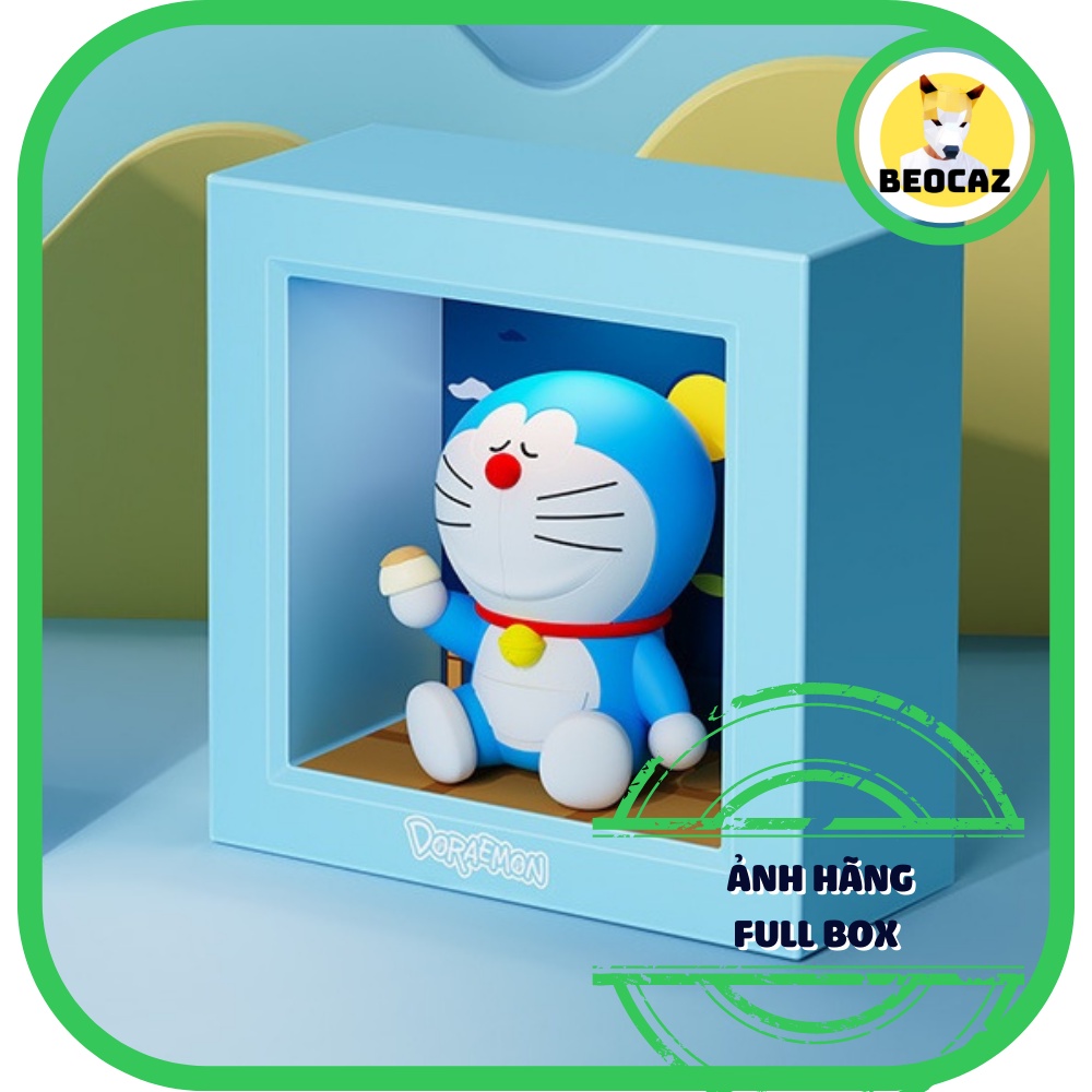 Đèn ngủ Doraemon mô hình Mon ú dễ thương tiệm đồ chơi Beocaz quà tặng hộp đèn 3D Doremon cảm ứng sạc