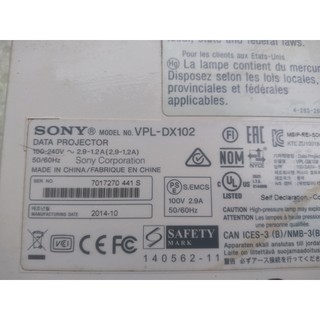 Bo nguồn , bóng, linh kiện máy chiếu sony vpl-dx102, 100