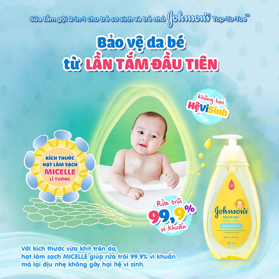 Sữa tắm gội Johnson's Baby Top-To-Toe Hair & Body toàn thân cho bé