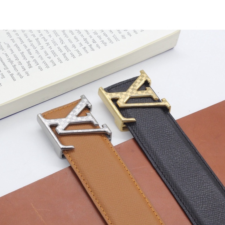Dây Nịt, Dây Thắt Lưng Da Epsom Cao Cấp Da Thật 100% Thiết Kế Mặt Chữ Sọc Cá Tính Năng Động Bảo Hành 12 Tháng.