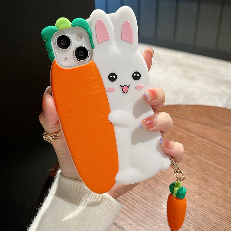 Ốp Điện Thoại Silicon Hình Gấu Xương Rồng 3d Cho Iphone 12 11 pro max 13 Promax 14 pro max Airpods 1 2 3 pro