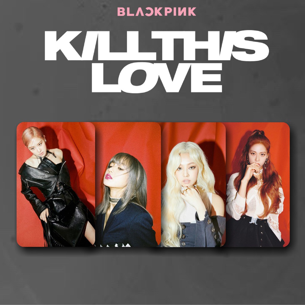 SET 4 CARD KILL THIS LOVE BLACKPINK 1 MẶT [UNOFF]