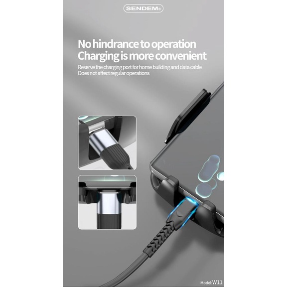 Giá đỡ trên oto Sendem W11 kẹp điện thoại ,đế hút chân không,xoay 360 độ