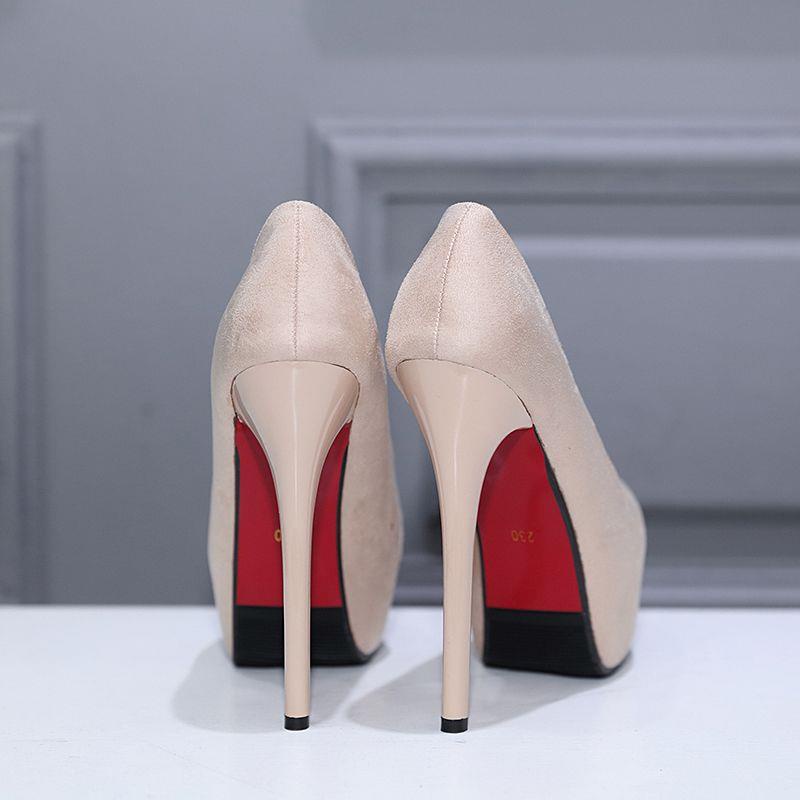 Giày Cao Gót 14cm 2021 Mũi Tròn Chống Thấm Nước Quyến Rũ