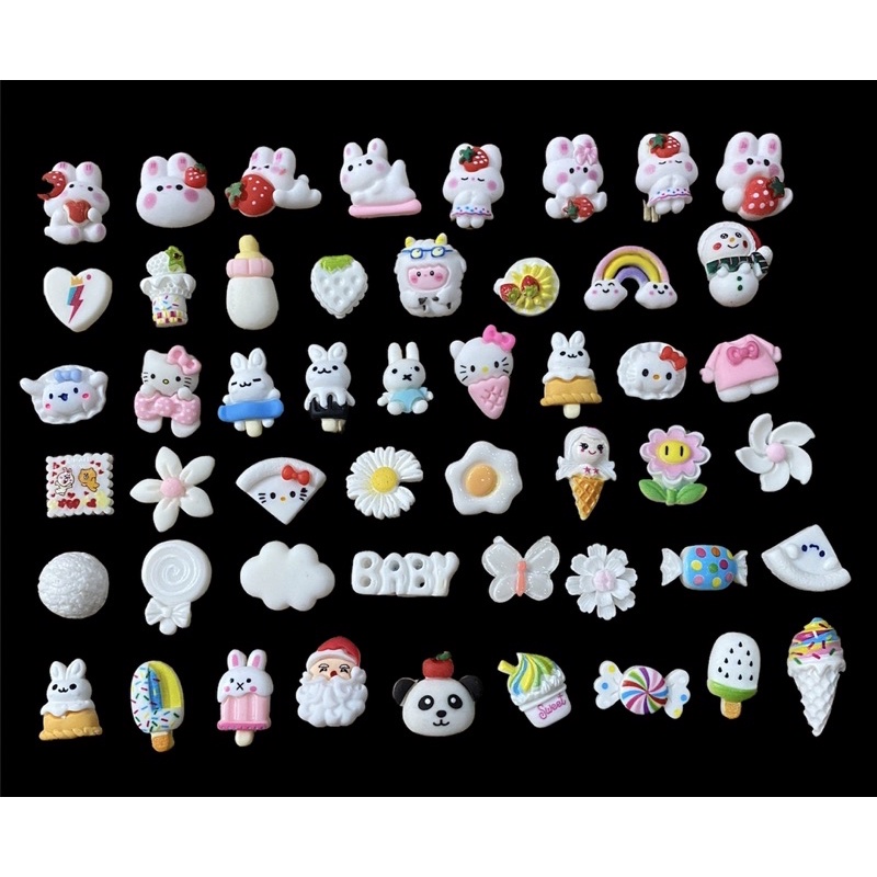 Set 10 sticker 3d gắn dép crocss theo màu sắc