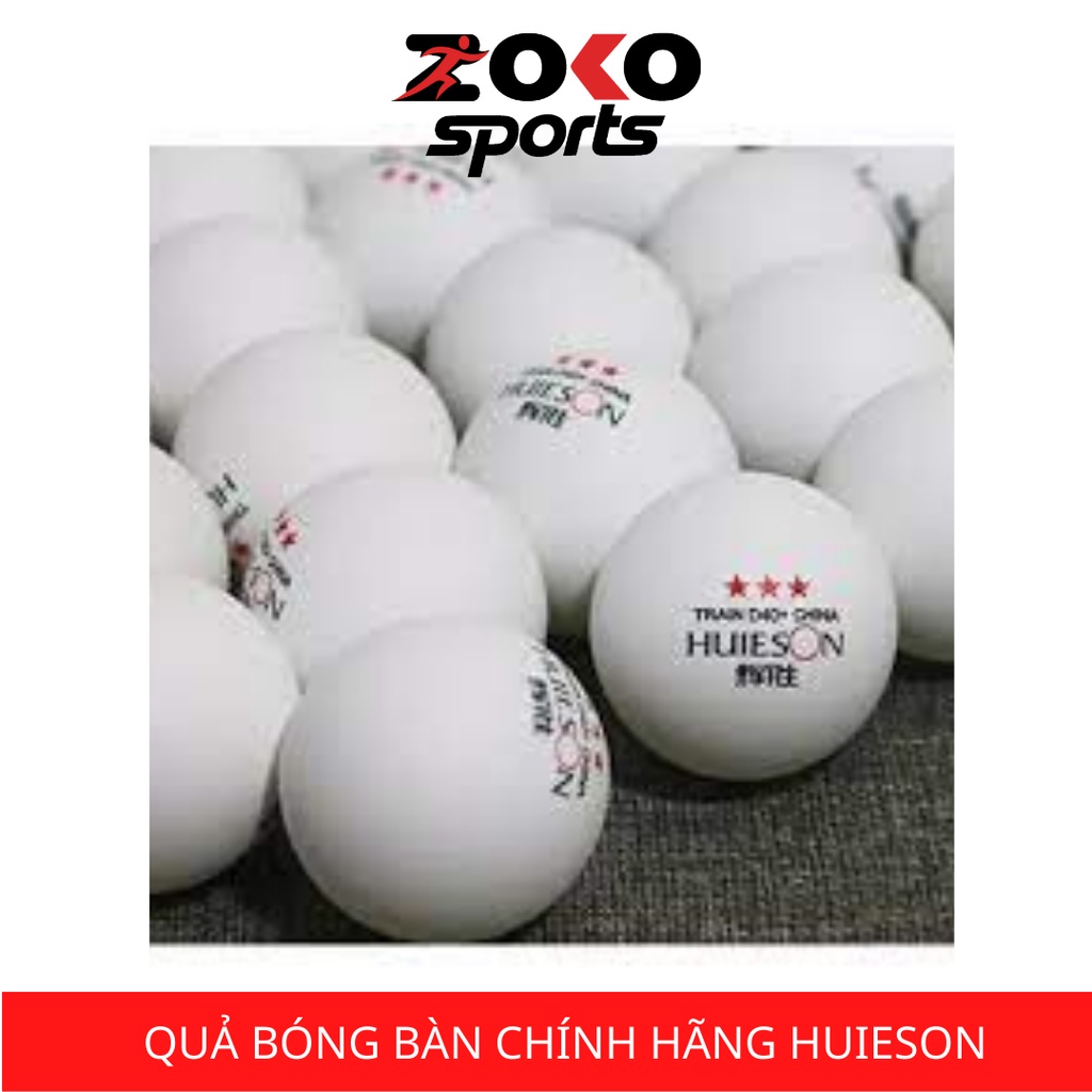 Bóng bàn tập, quả bóng bàn chinh hãng Huieson 3 sao bóng 40 chất lượng tốt - ZOKO SPORT
