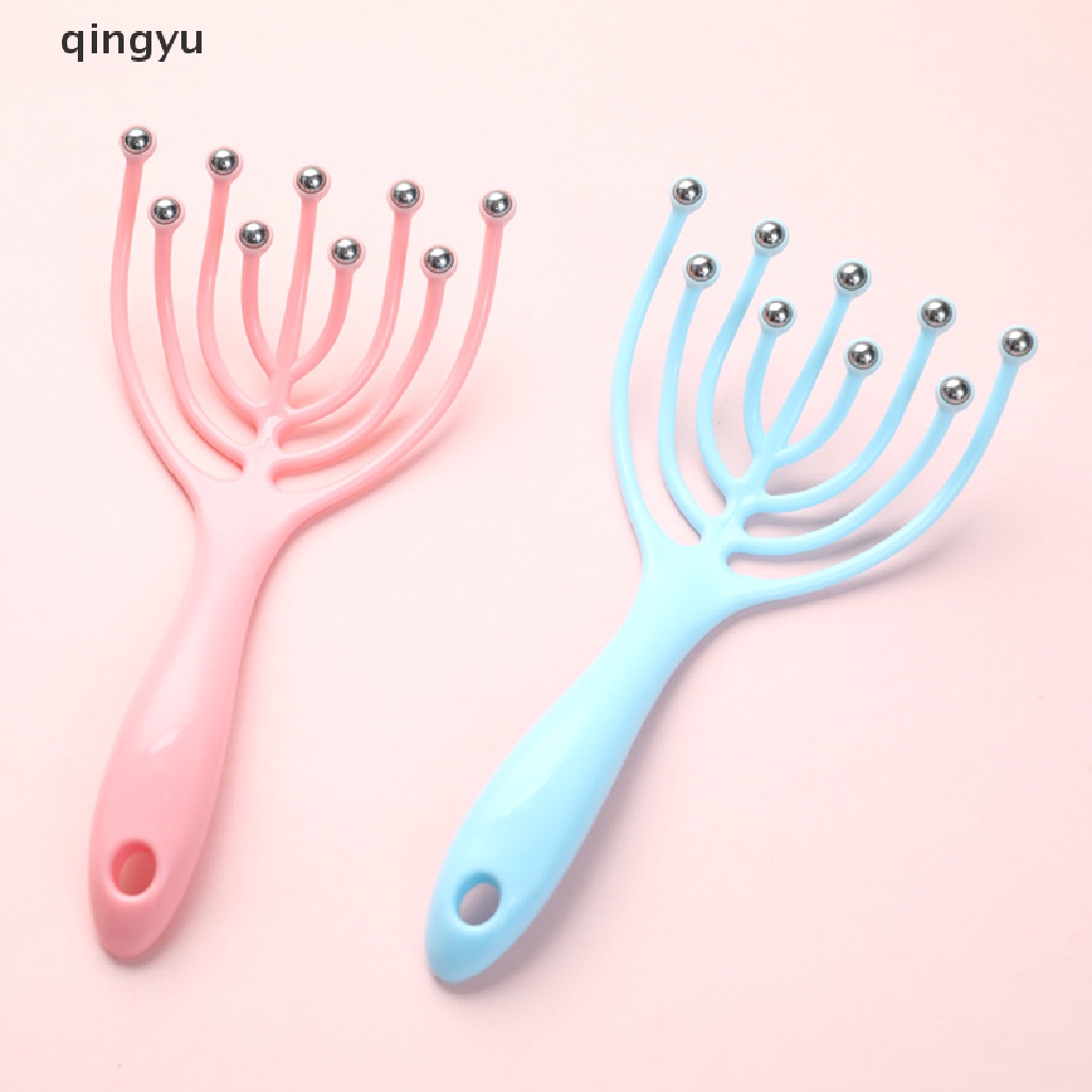 Qingyu Lược Mát Xa Đầu Chín Móng Vuốt Giúp Thư Giãn Da Đầu Sâu Mát Xa Hạt Cho Spa