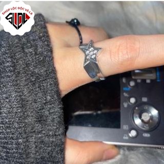  Nhẫn Chrome Heart Star full diamond bạc - Shop Lộc Độc Và Lạ 