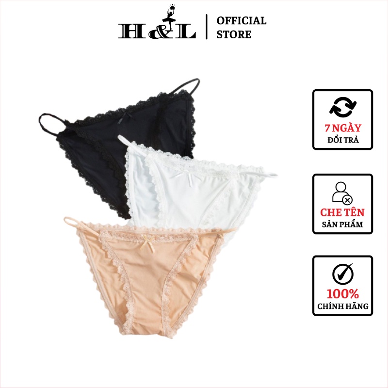 Quần lót nữ lọt khe chất su viền ren cao cấp, bản 2 dây siêu quyến rũ HLBOUTIQUE L829