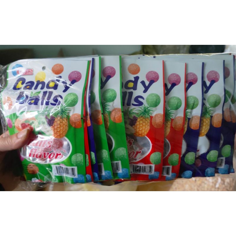 sỉ 1 bịch 20gói kẹo gum hoa quả candy balls