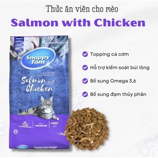 Thức Ăn Hạt Cho Mèo Snappy Tom Mix Cá Sấy