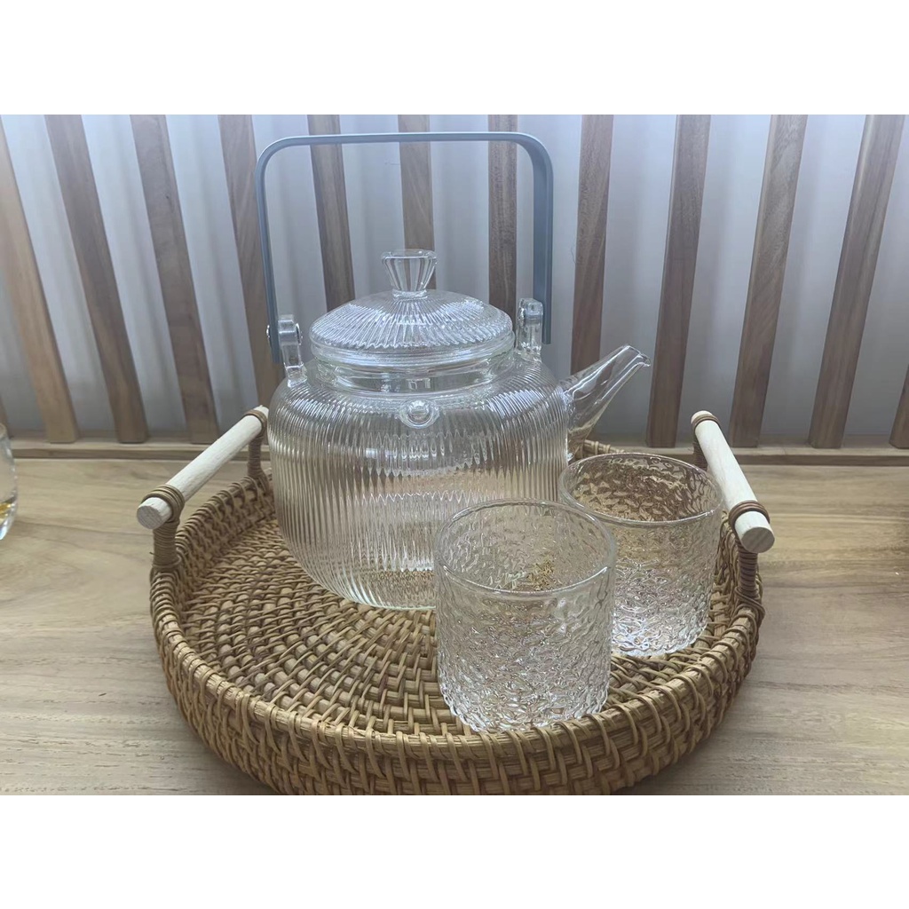Ấm thủy tinh pha trà có lõi lọc thủy tinh dung tích 1000 ml