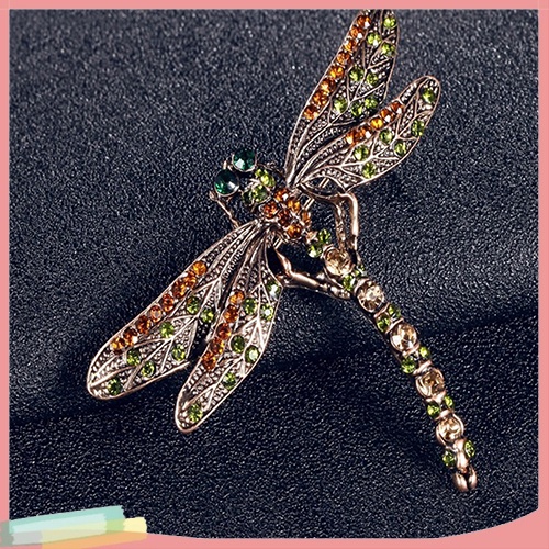 Ghim cài áo hình chuồn chuồn đính đá thời trang cho nữ