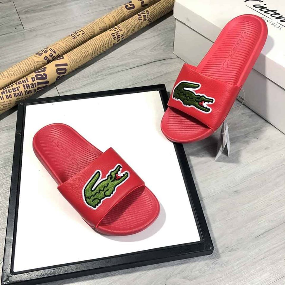 Dép Cá Sấu La.coste Đỏ