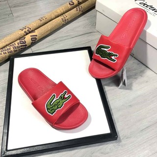 Dép cá sấu la.coste đỏ