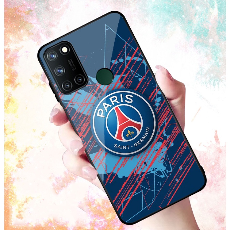 Ốp Lưng REALME 7i, REALME C17 mặt kính cường lực cao cấp In hình Câu Lạc Bộ Bóng Đá