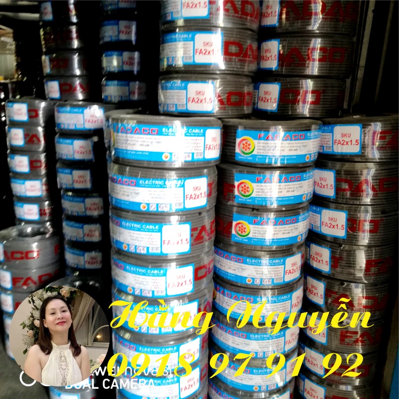 FA 2x1.0 1.5 2.5 4.0 6.0 - 10 MÉT - CÁP PHA 2 RUỘT ĐỒNG MỀM Cu/PVC/PVC 300/500V - CÁP ĐIỆN FADACO