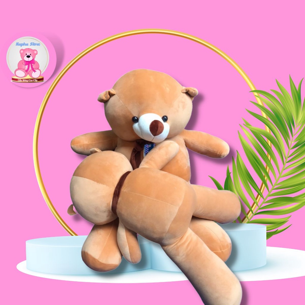 Gấu Bông Teddy Khăn, Gối Ôm Hình Thú Nhồi Bông Cho Bé, Quà Tặng Đáng Yêu, Vải Nhung Hàn Quốc Size 1m-1m3