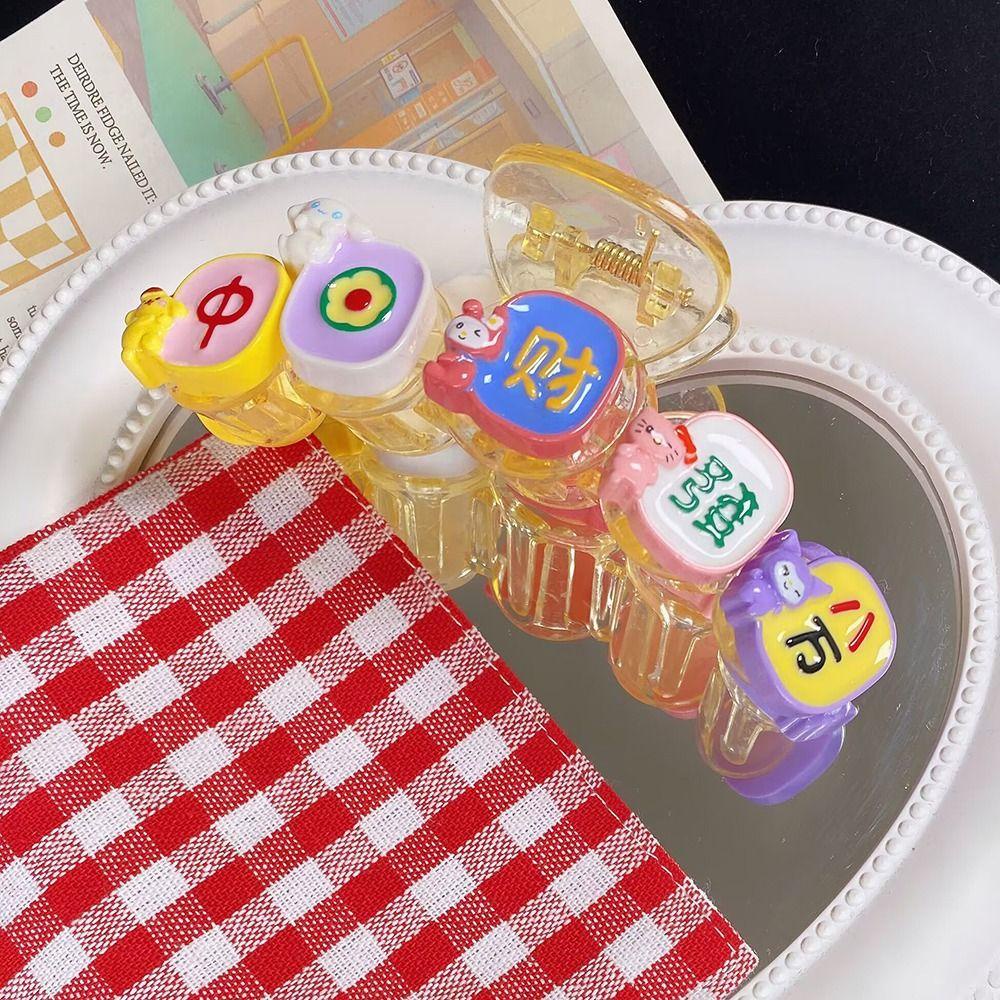 Kẹp Tóc Đuôi Ngựa Hình Cá Mập Hoạt Hình Đơn Giản Phong Cách Hàn Quốc Cho Nữ