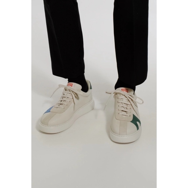 Giày nam Camper Twins White non-dyed leather and suede K100743