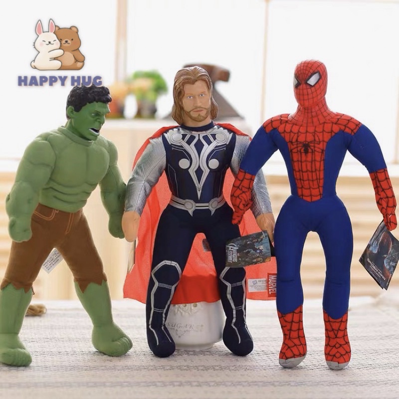 Mô hình size 45cm biệt đội siêu anh hùng The Avengers nhồi bông Spider man, Bat man, Iron man, Hulk, Captain America