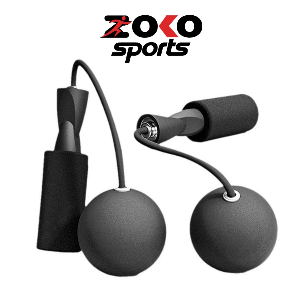 Dây nhảy, dây nhẩy thể dục không dây giảm cân tại nhà có bóng tạ hai đầu - ZOKO SPORT