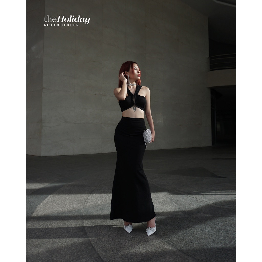 EVOL - Đầm Midi Cut-out gài trước - XOXO Midi Dress