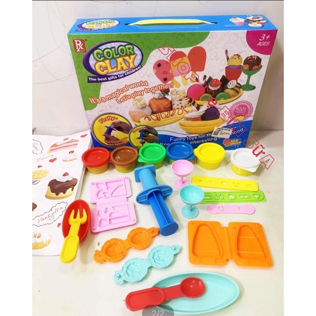 hộp bếp đất sét làm bánh kem (6hủ đất sét)