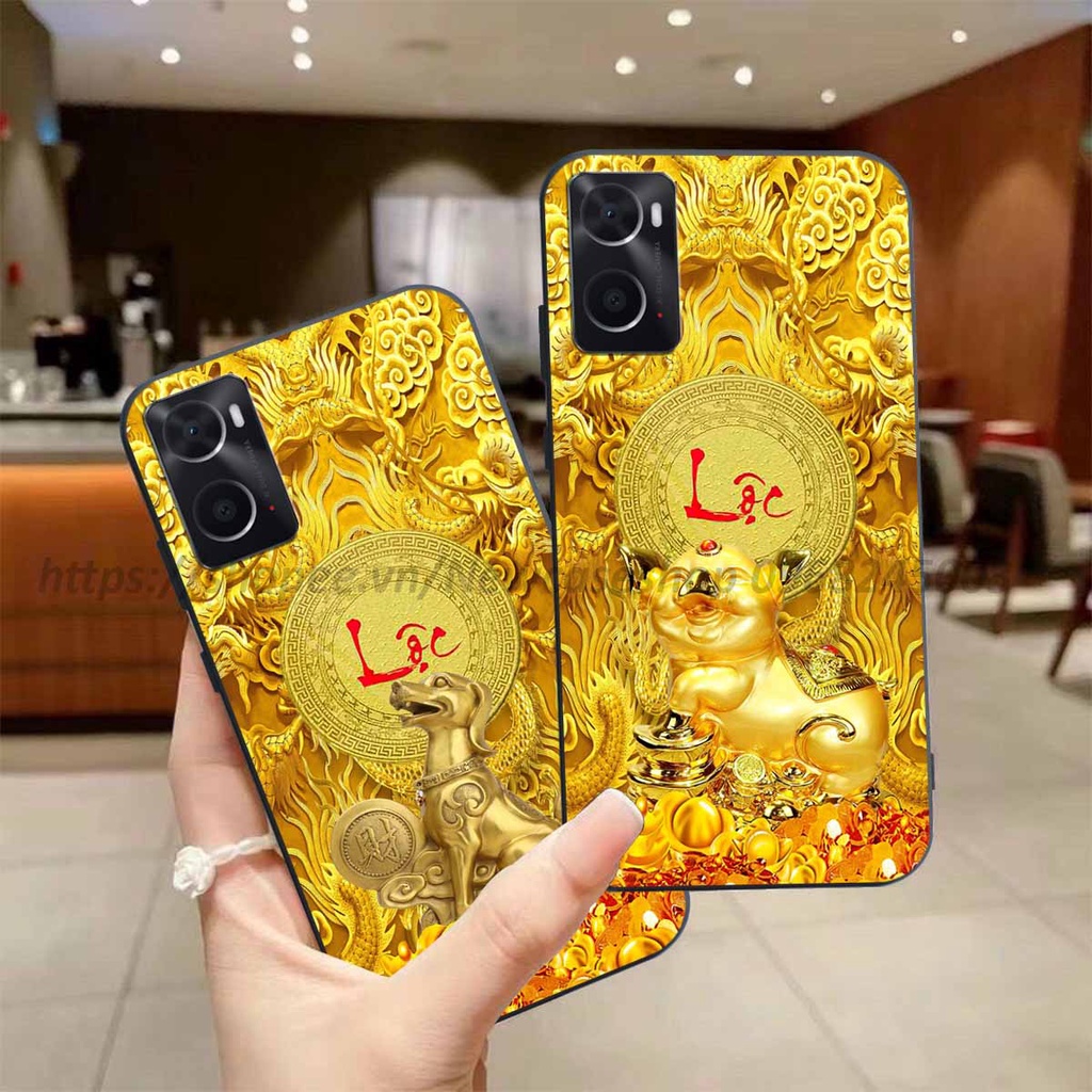 Ốp Oppo A36 / A76 / A96 4G / A96 5G in hình 12 Con Giáp Tài Lộc 3D