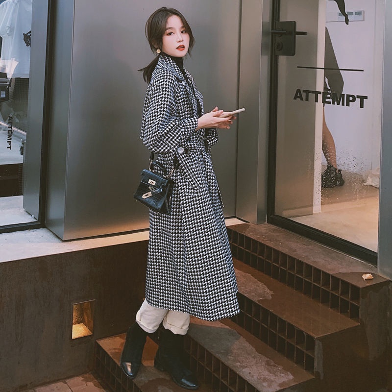 Áo Khoác Gió Ngắn Dáng Rộng Họa Tiết Caro Phong Cách Retro Thời Trang Xuân Thu Mới 2022