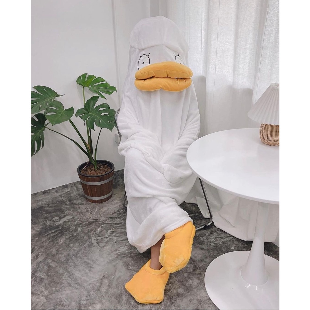Đồ ngủ vịt váy ngủ vịt đầu to mỏ vàng đáng yêu phong cách ulzzang hàn quốc