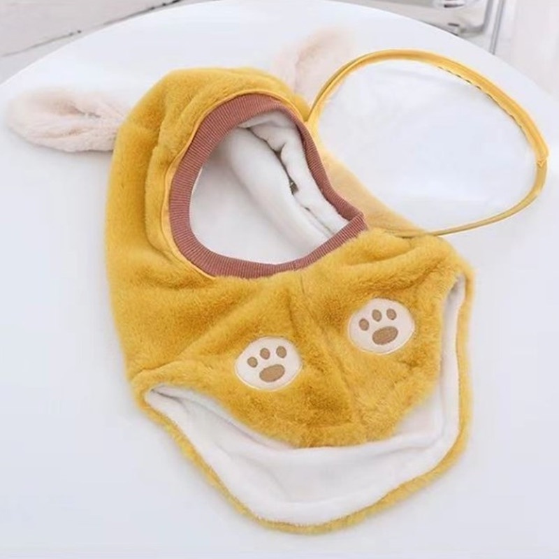 Mũ Che Tai Chống Gió Mùa Đông Ấm Áp Dễ Thương Bảo Vệ Chống Bụi Có Thể Tháo Rời