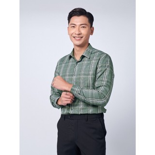 OWEN - Áo Sơ mi dài tay Owen Regularfit chất sợi tre kẻ ca rô xanh 220937