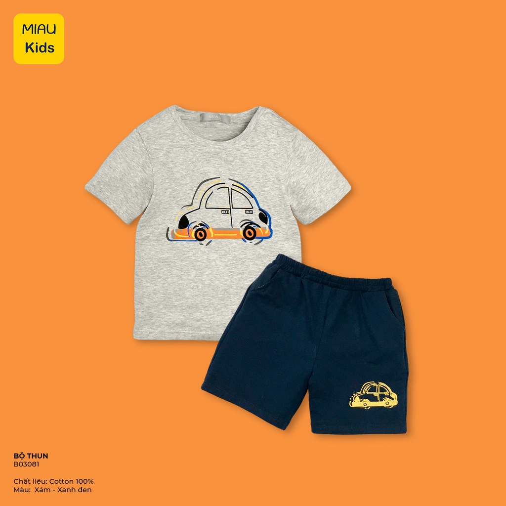 Đồ Bộ Bé Trai Họa Tiết Xe Ô Tô Vẽ Tay Cực Đáng Yêu Chất Thun Cotton Mềm Mịn Thoáng Mát Cho Bé Mặc Hè Mát Mẻ