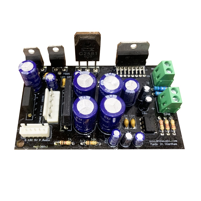 Bo mạch công suất FM TDA7379 dùng nguồn 15V DC hoặc AC