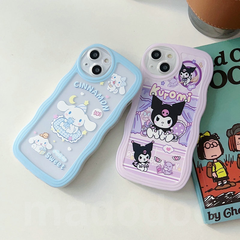 Clear Casing Redmi Note 12 4G 5G 11S 11 10s 10 Pro 9 8 12C A1 10C 10A 9C 9A 9S 6A 5A POCO X4 X5 M3 X3 Pro NFC ins Cute Cartoon Cinnamon Kuromi Waves Edge Fine Hole Airbag Shockproof Lens protection Soft Phone Case STB 15