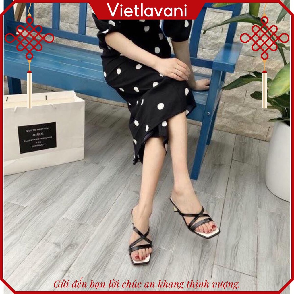 Giày Cao 5 Phân Gót Vuông Không Quai Sau Mã LNG4
