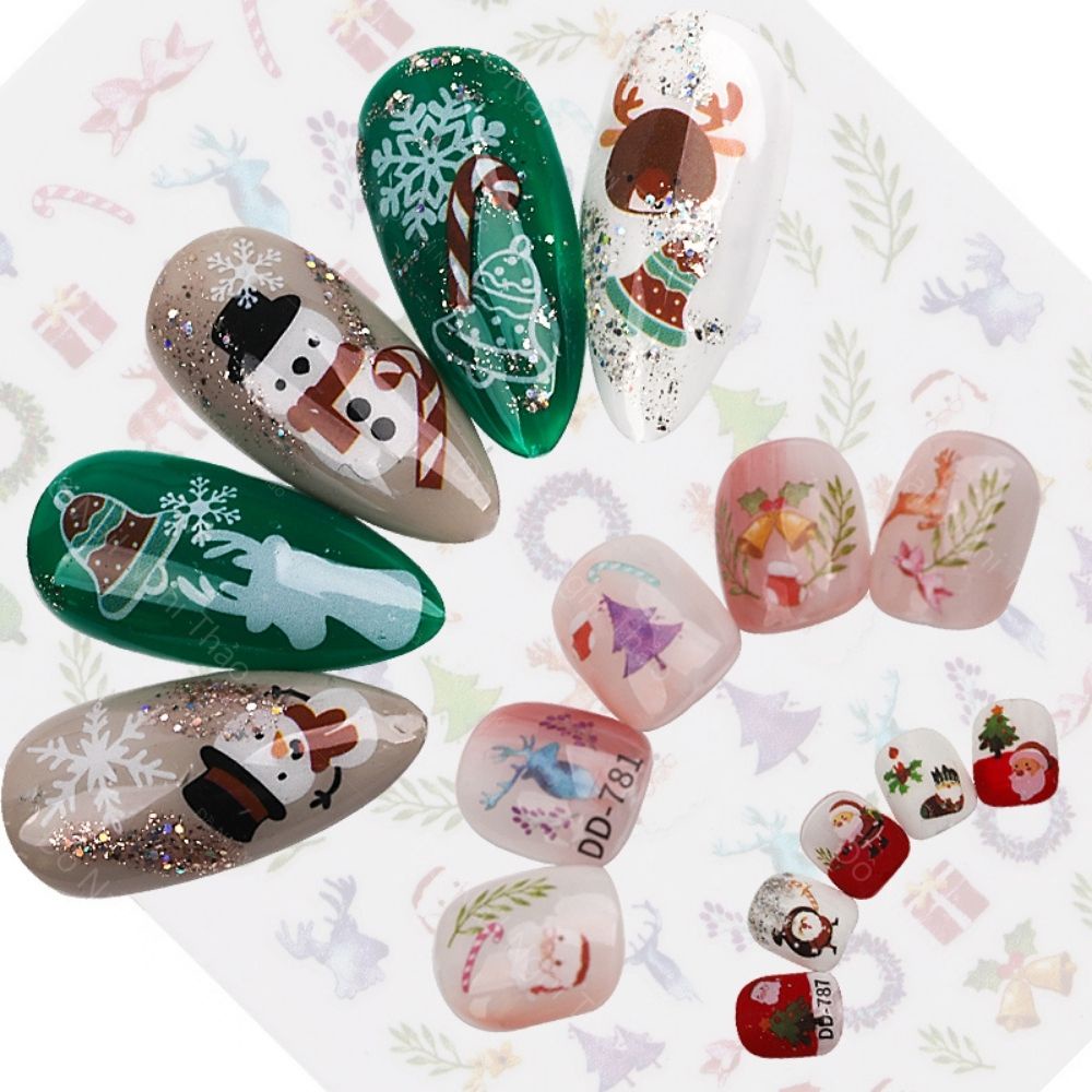 Sticker nail noel giáng sinh JELIVA trang trí móng