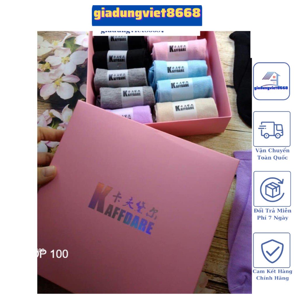 [Ảnh thật tự chụp] Hộp tất nữ cổ ngắn 10 đôi - Hộp 10 đôi tất nữ cổ ngắn chống hôi chân - Tất nữ