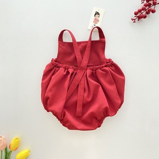 body yếm đỏ + áo rời cho bé