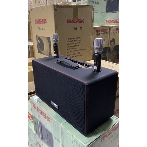 Loa karaoke xách tay chính hãng Temeisheng TMS-8018 bass đôi 20